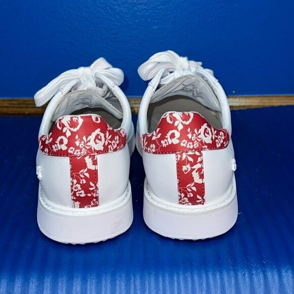 Size 11- Women’s Ralph Lauren Angeline II Leather Floral Sneakers NEW 🌹 - Picture 7 of 8